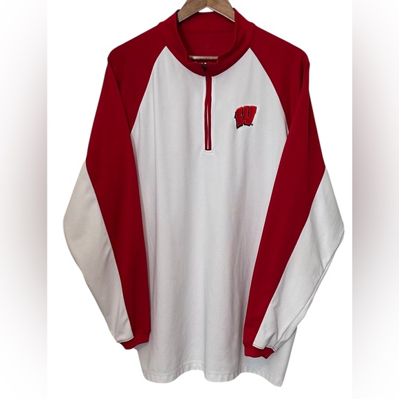 Wisconsin Badgers 1/4 Zip Shirt SZ XXL - Picture 1 of 2